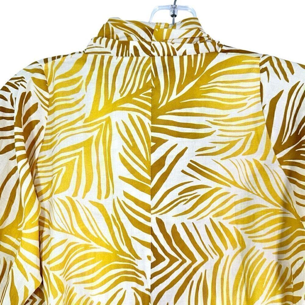 NEW Summum Woman Amsterdam Wrap Cotton Blouse Top EUR 40/ US 8 Palm Leaves Print - Picture 4 of 14